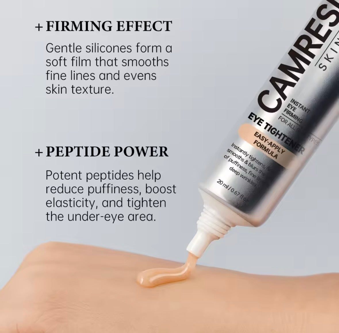 Instant Eye Firming Cream,Effectively Reduces Puffiness, Dark Circles, And Wrinkles,Universal Shade, Suitable For All Skin Types